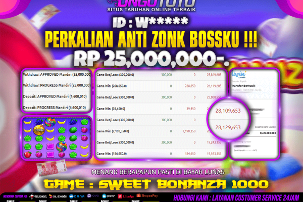 UNGUTOTO | Bukti WD Menang Sweet Bonanza