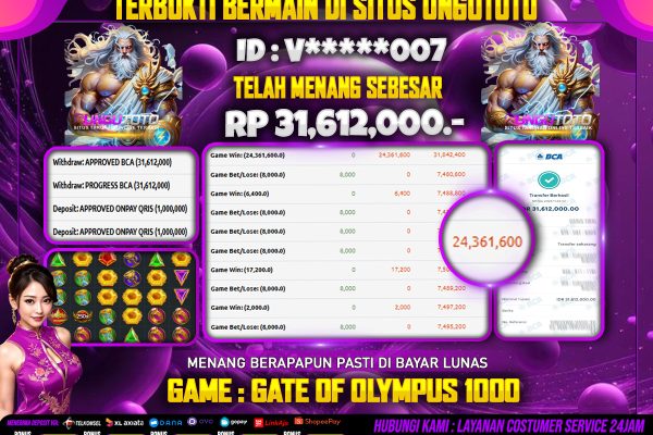 UNGUTOTO | SITUS SLOT FULL PERKALIAN PETIR ZEUS 1000