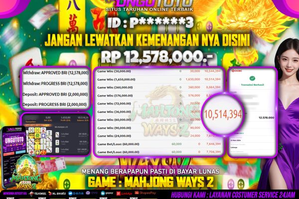UNGUTOTO I SITUS SLOT MAHJONG WAYS 2 TERJAMIN WD