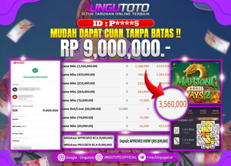 UNGUTOTO | PENYEDIA GAME PALING HOKI 2025