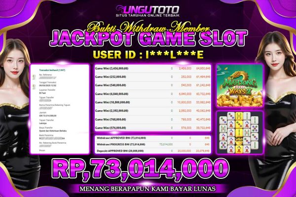 UNGUTOTO | JACKPOT SLOT DENGAN MUDAH DI UNGUTOTO