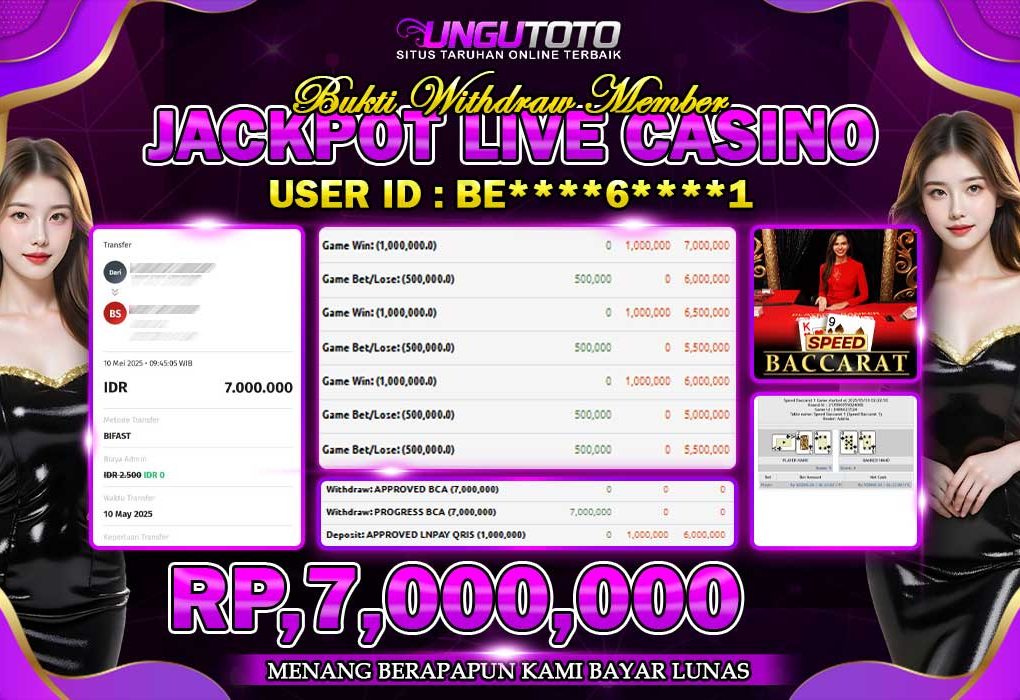 UNGUTOTO | JACKPOT LIVE CASINO DENGAN MUDAH