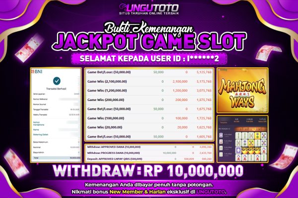 UNGUTOTO | RAIH KEMENANGAN BESAR NYA DISINI !!
