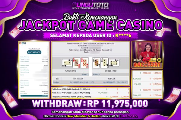 UNGUTOTO | JACKPOT CASINO BACCARAT TERBAYAR LUNAS