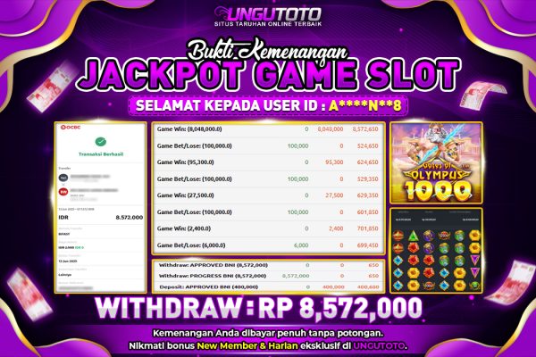 UNGUTOTO | SITUS GAME SLOT POTENSI JACKPOT BESAR !!!