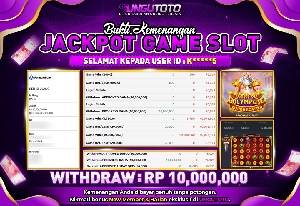 UNGUTOTO | JACKPOT SUPER BERSAMA SITUS ANDALAN !!!
