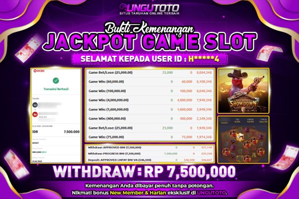 UNGUTOTO | BUKTI PEMENANG PG SOFT WILD BOUNTY SHOWDOWN UNGUTOTO 21 JULY 2025 RP. 7,500.000,- LUNAS