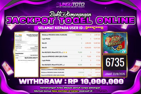 UNGUTOTO | TOTO MACAU GAME TANPA KATA KATA JP WD SUDAH BUKTI NYATA