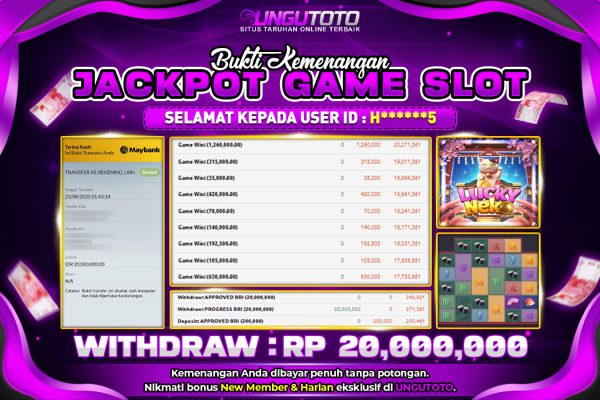 UNGUTOTO | LUCKY NEKO GAME YANG TIDAK PERLU KATA KATA NAMUN JP WD BUKTI NYATA