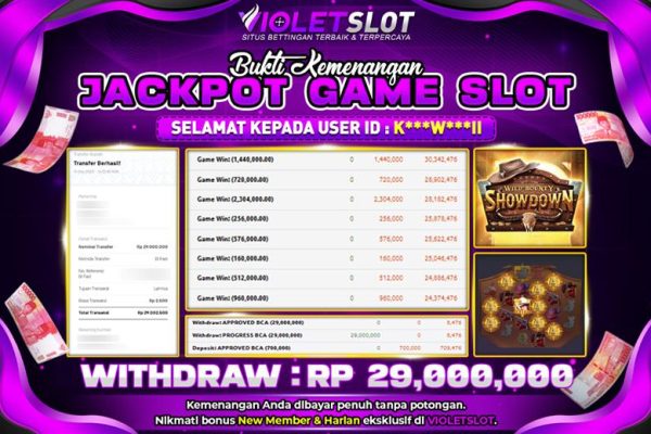 VIOLETSLOT | BUKTI PEMENANG PGSOFT WILD BOUNTY SHOWDOWN TANGGAL 14 SEPTEMBER 2025 RP. 29,000,000,. LUNAS
