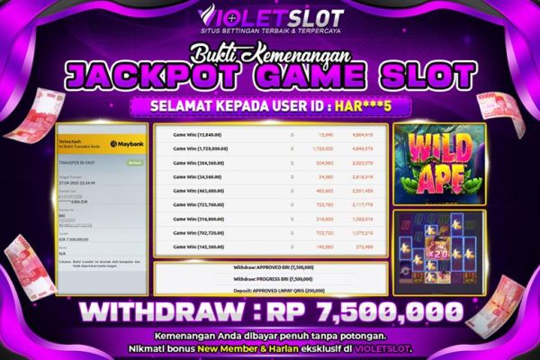 VIOLETSLOT || KEMENANGAN BESAR SELALU MENANTI SETIAP HARINYAA