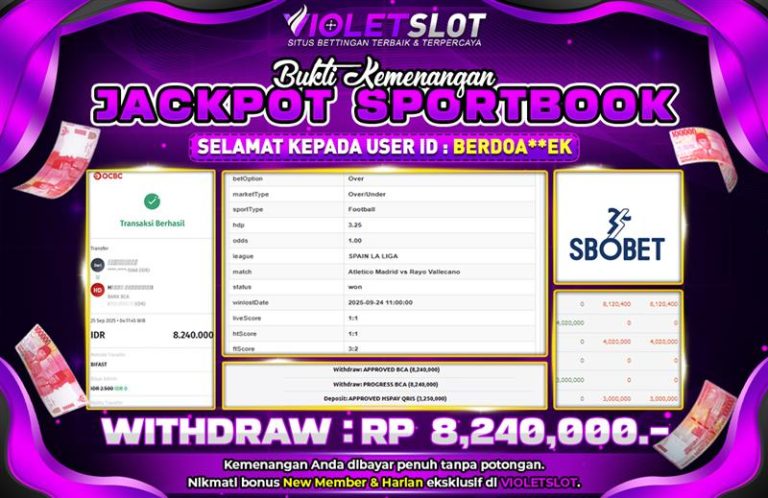 VIOLETSLOT | KEMENANGAN MURNI TANPA POTONGAN BOSKUUUU