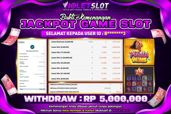 VIOLETSLOT | SITUS DENGAN KEMENANGAN DAN JP NYA YANG SUDAH TERJAMIN