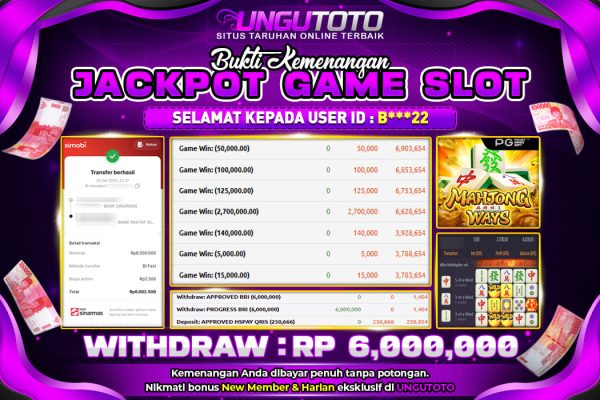 UNGUTOTO | GAME TERGACOR DAN BISA MENGHASILKAN CUAN YANG BESAR, AYO BERMAIN DI GAME MAHJONG WAYS