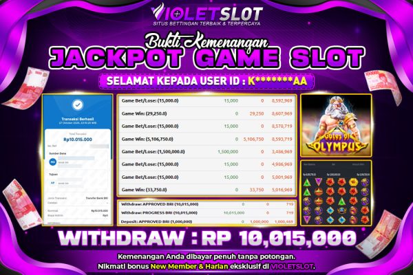 VIOLETSLOT | RAIH KEMENANGAN BESARMU DENGAN BERLIPAT GANDA BERSAMA GAME SLOT GATES OF OLYMPUS
