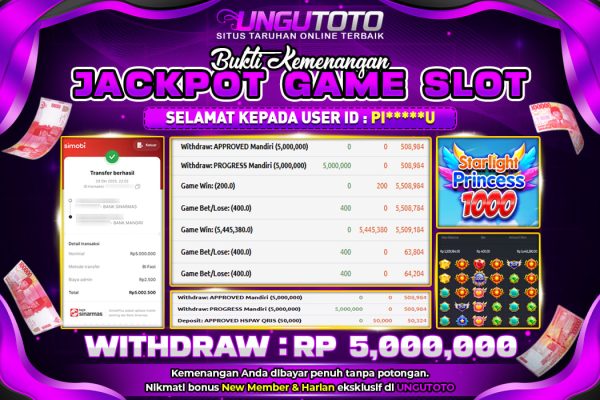 UNGUTOTO | AYO DAPATKAN JAKPOT TERTINGGI ANDA DI GAME STRALIGHT PRINCESS 1000