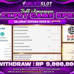 VIOLETSLOT | BUKTI PEMENANG SABA SPORT TANGGAL 27 OKTOBER 2025 RP. 9,000,000,. LUNAS