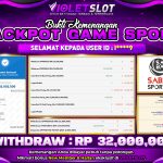 VIOLETSLOT | BUKTI PEMENANG SABA SPORT TANGGAL 27 OKTOBER 2025 RP. 32,000,000,. LUNAS