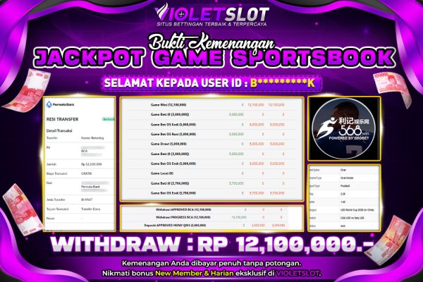 VIOLETSLOT | MEMBER JACKPOT SPORTBOOK | SBOBET