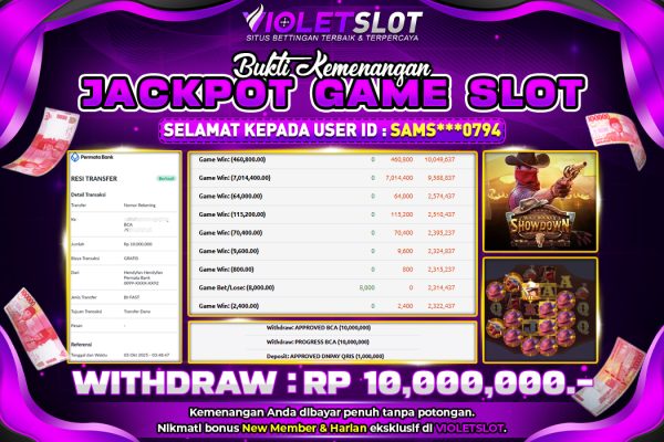 VIOLETSLOT | MENANG BESAR BERAPAPUN DI BAYAR LUNAS