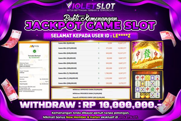 VIOLETSLOT | BUKTI JACKPOT SLOT 9 – OKTOBER – 2025 DI BAYAR LUNAS TUNTAS