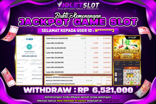 VIOLETSLOT | BUKTI JACKPOT SLOT MAHJONG WAYS DIBAYAR LUNAS