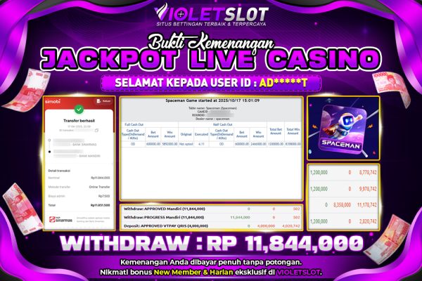 VIOLETSLOT | BUKTI JACKPOT LIVE CASINO PRAGMATIC PLAY – SPACEMAN