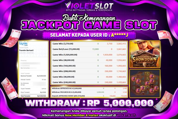 VIOLETSLOT | BUKTI PEMENANG SLOT PG SOFT – WILD BOUNTY SHOWDOWN TANGGAL 23 OKTOBER 2025 RP. 5,000,000,. LUNAS